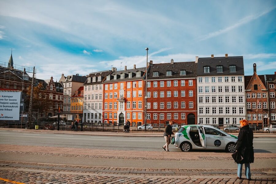 Historic buildings on a Copenhagen street near the National Museum