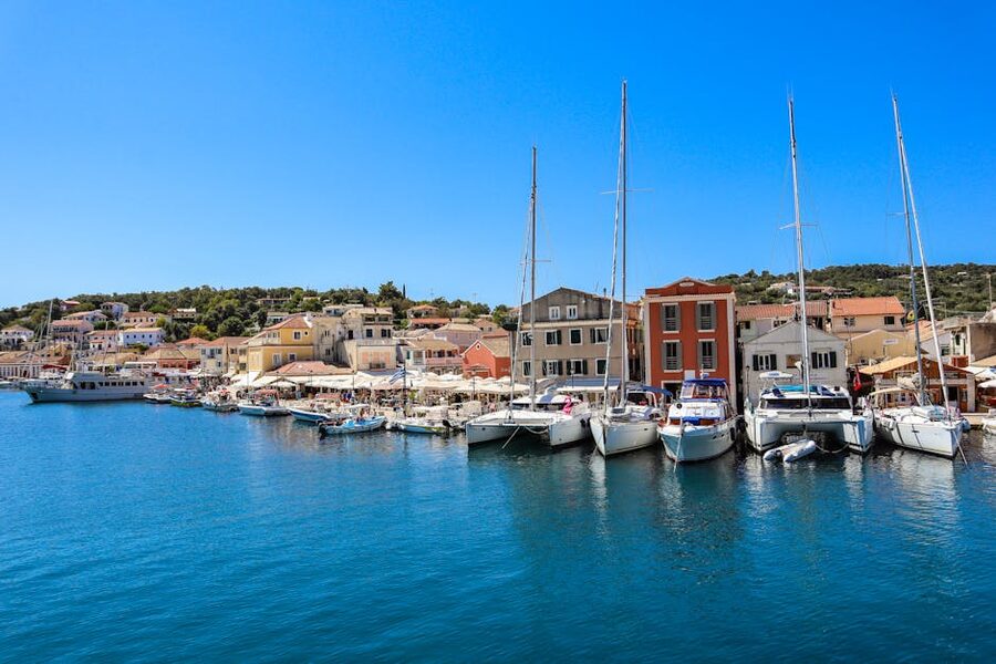 Gaios harbor Paxos yachts