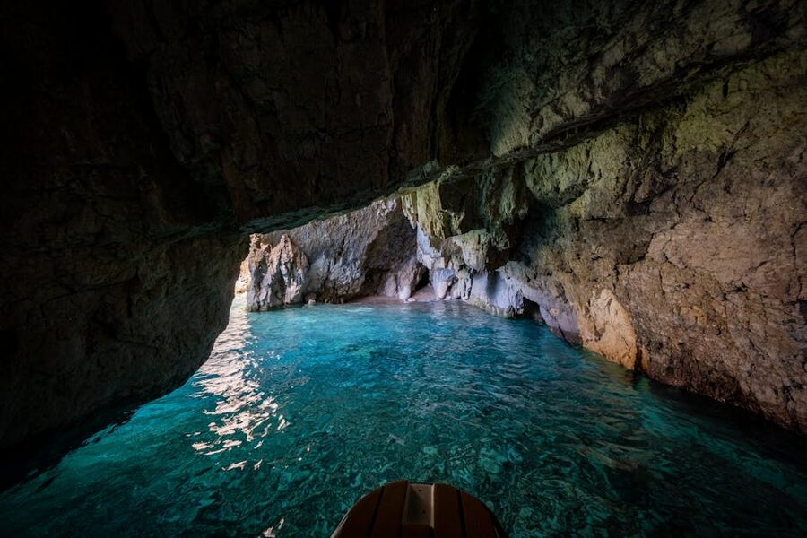 Paxos cave turquoise waters
