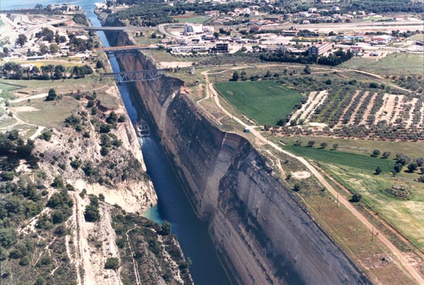 Corinth Canal Greece wide view