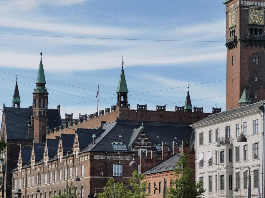 Copenhagen City Hall building with architectural details