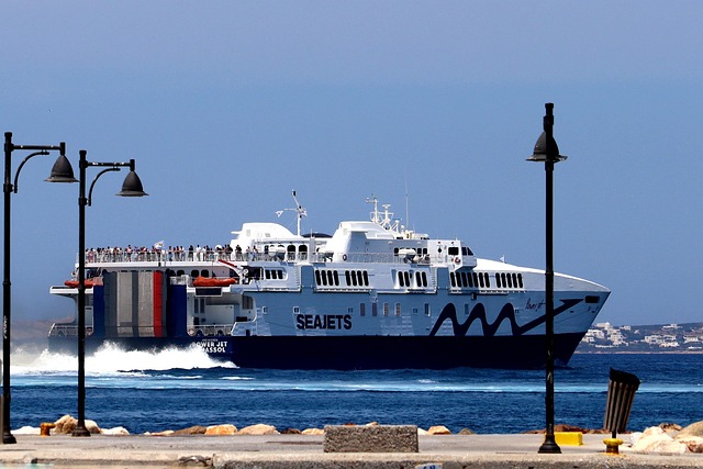 Fast ferry boat connecting the Greek Cyclades islands