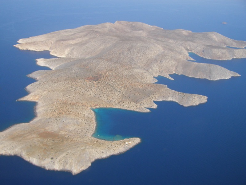 Dia Island aerial view Crete