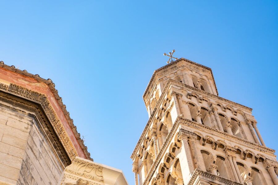 Historic tower Split Croatia clear sky