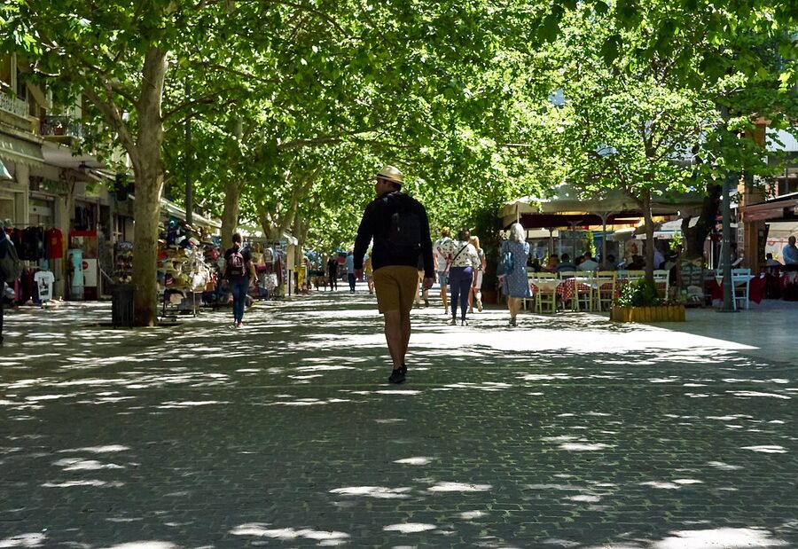 Dionysiou Areopagitou pedestrian promenade Athens