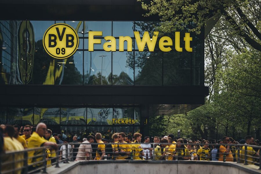 Dortmund fans at Fanwelt matchday