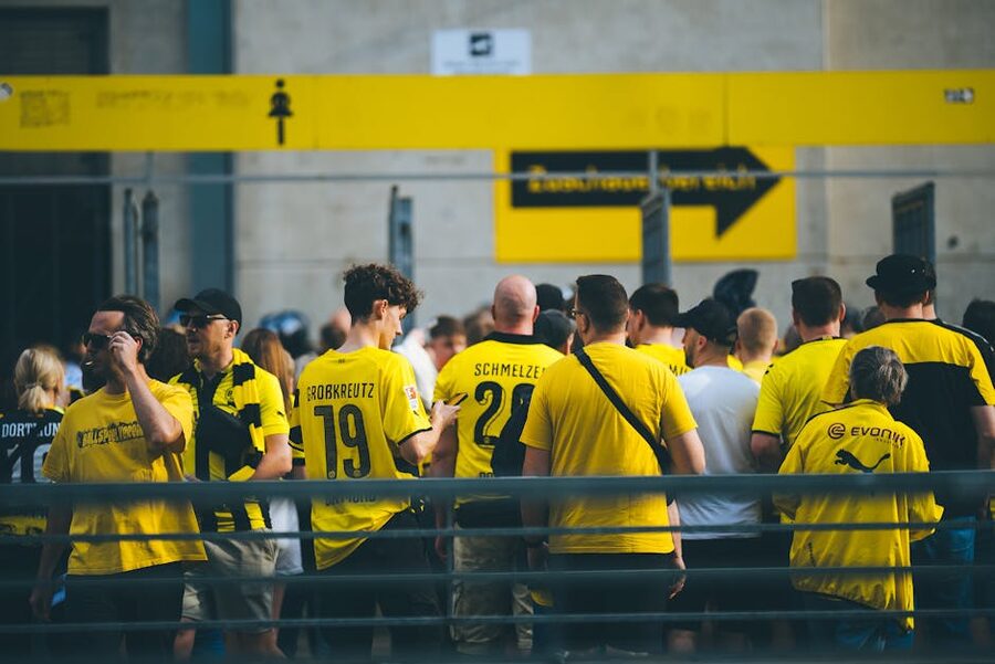 Dortmund football fans crowd