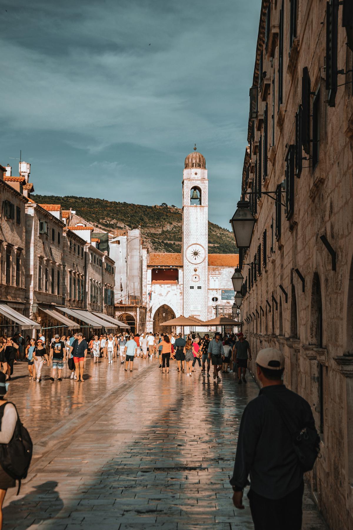 Historic architecture in Dubrovnik's Old Town with vibrant atmosphere