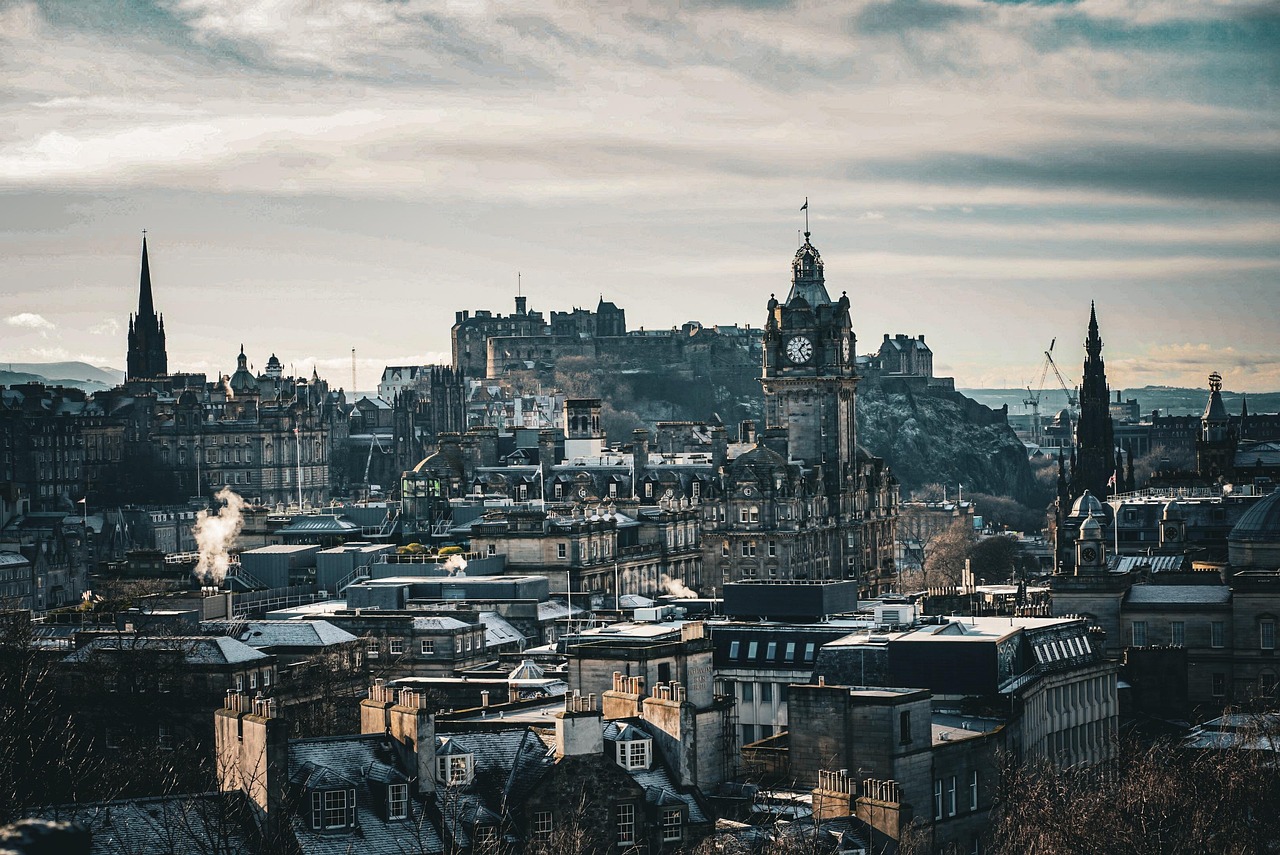 Edinburgh Castle on its rock above the city skyline
