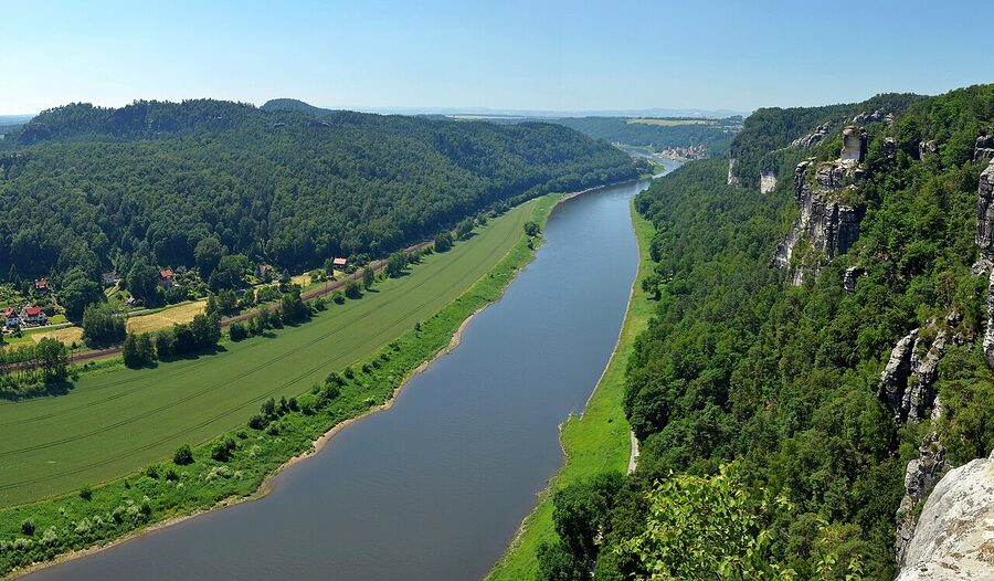Elbe River in Saxon Switzerland