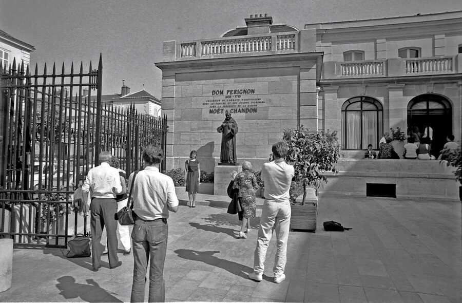 The Moet and Chandon champagne house entrance on the Avenue de Champagne in Epernay France