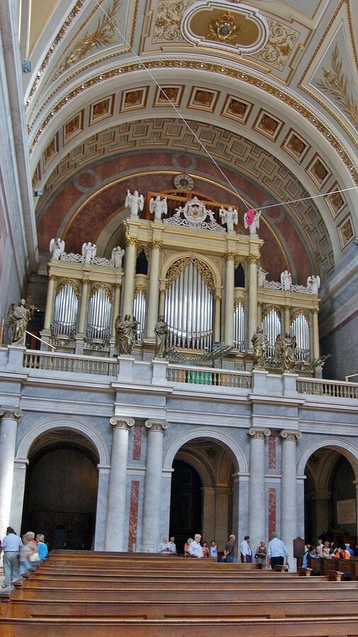 Interior nave of the Esztergom Cathedral