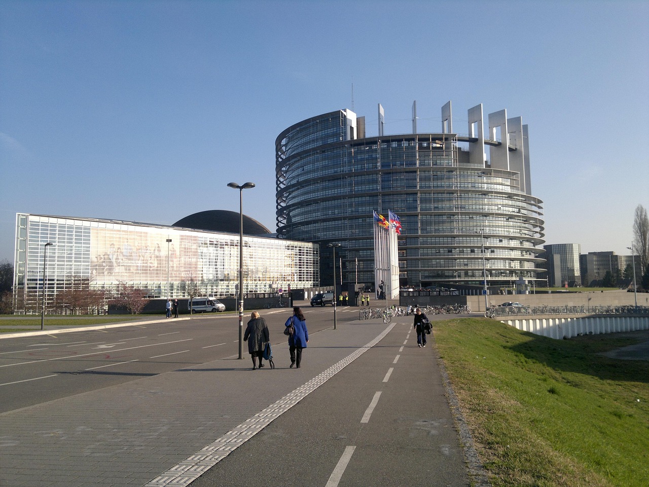 European Parliament building in Strasbourg France