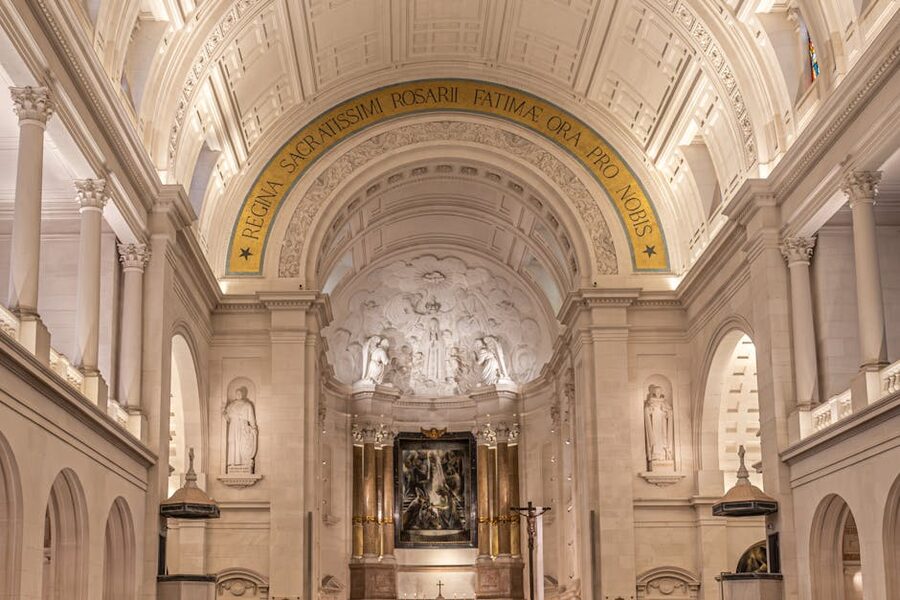 Interior of the Basilica of Our Lady of the Rosary Fatima