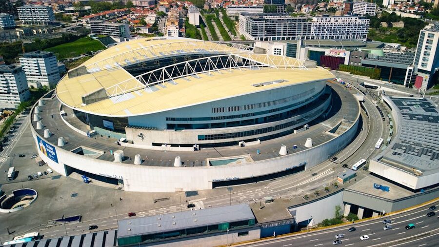 Modern Estadio do Dragao in Porto Portugal