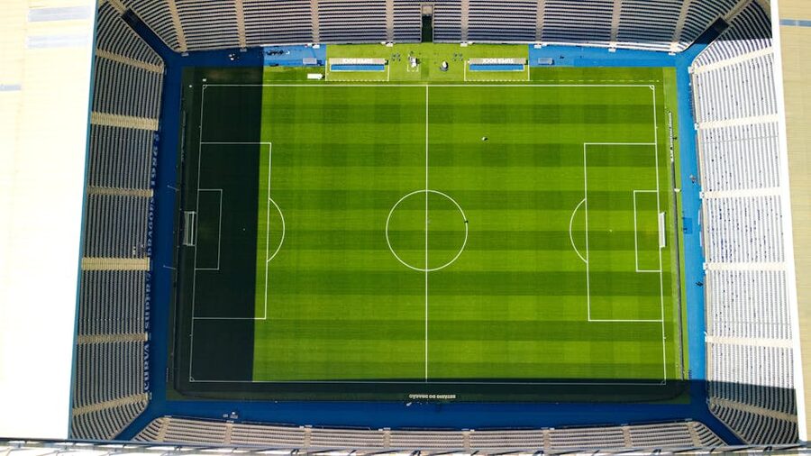 Aerial view of Estadio do Dragao pitch and stands