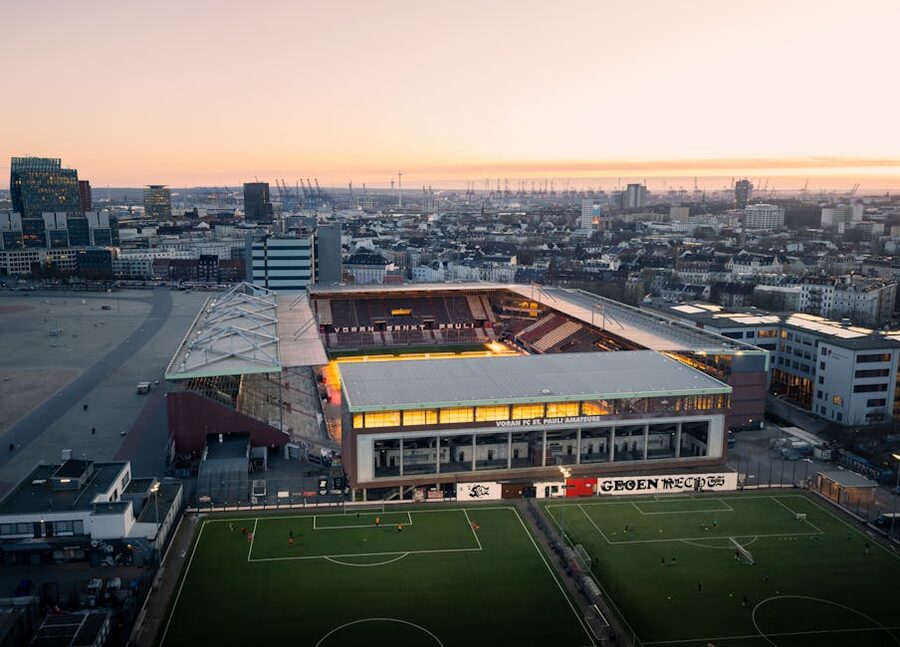 FC St Pauli Stadium Hamburg aerial