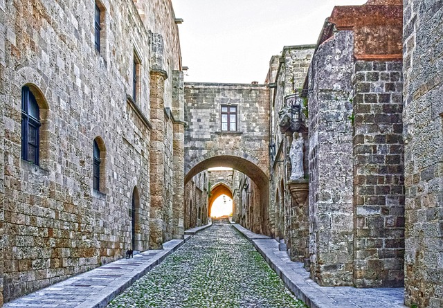 Medieval Street of the Knights in Rhodes Old Town