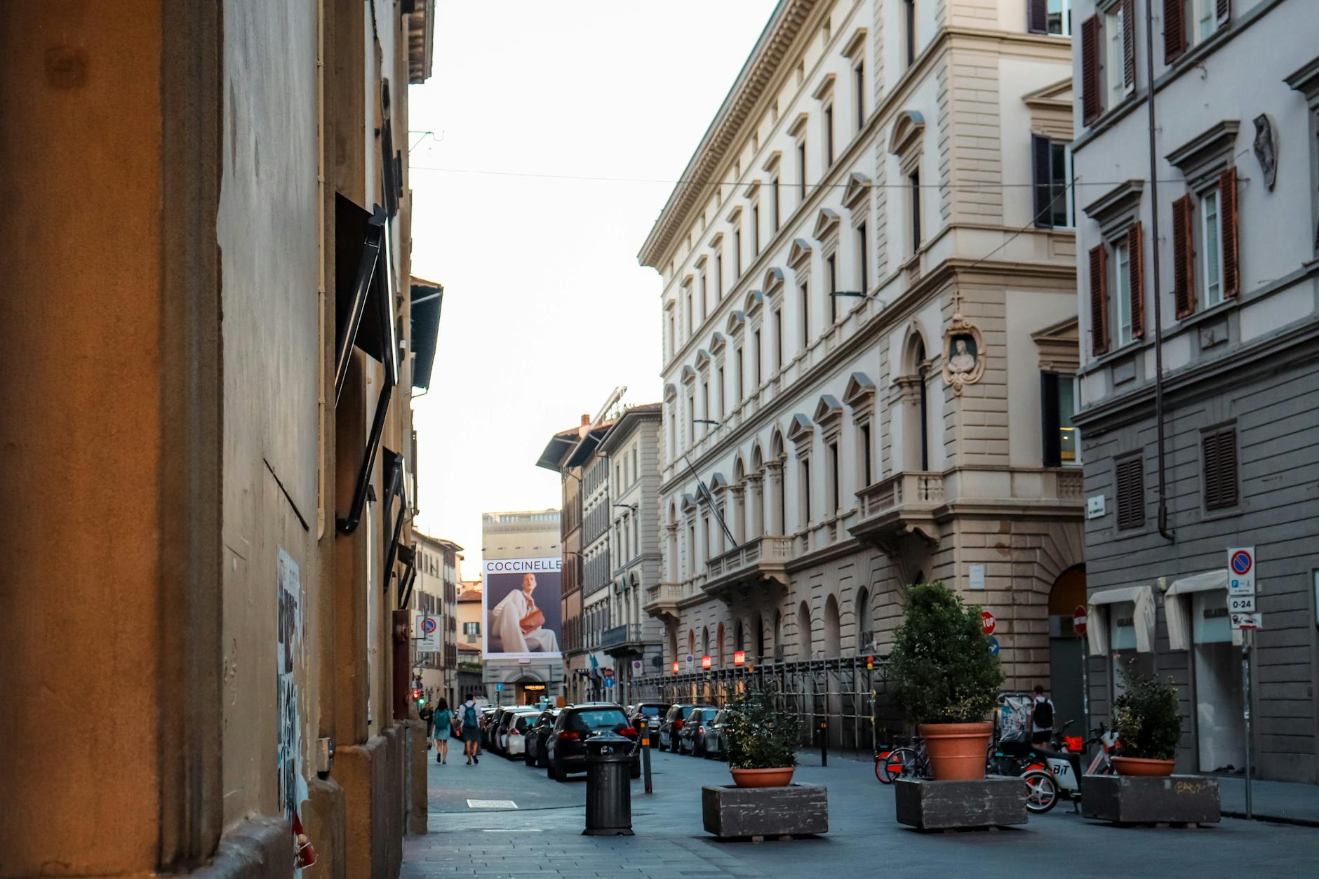 Classic Florence street with Renaissance architecture and city atmosphere