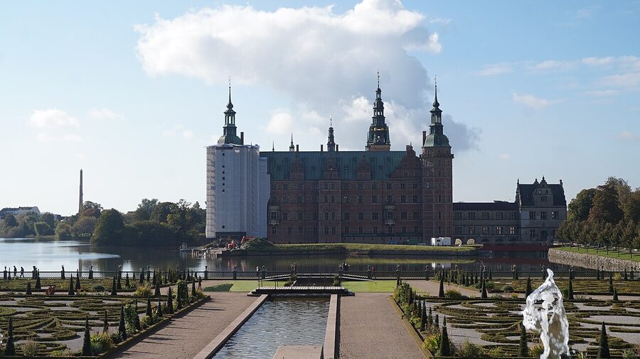 Frederiksborg Castle front view in Hillerod
