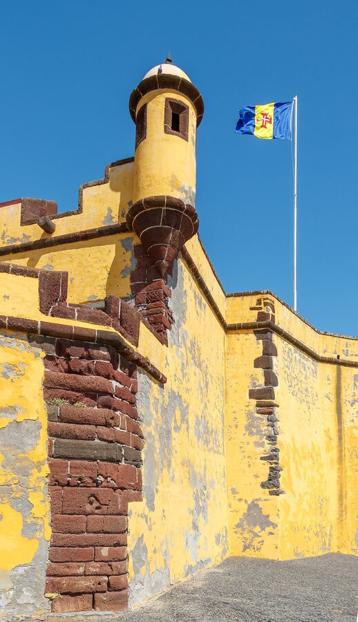 Forte de São Tiago yellow fort in Funchal