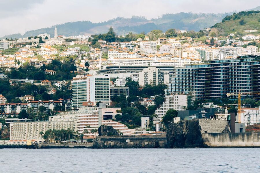 Funchal coastline with hillside architecture and ocean view