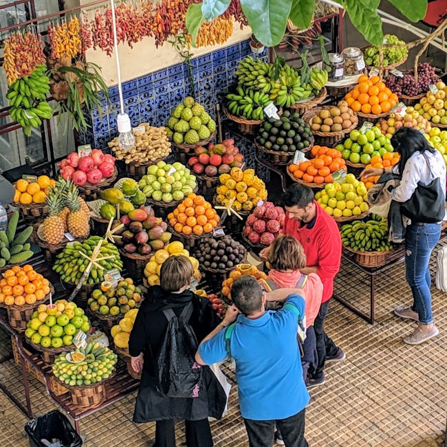 Tropical fruits at Mercado dos Lavradores Funchal