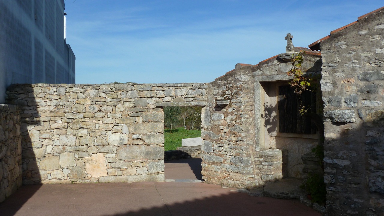 Old stone archway near the Sanctuary of Fatima in Portugal