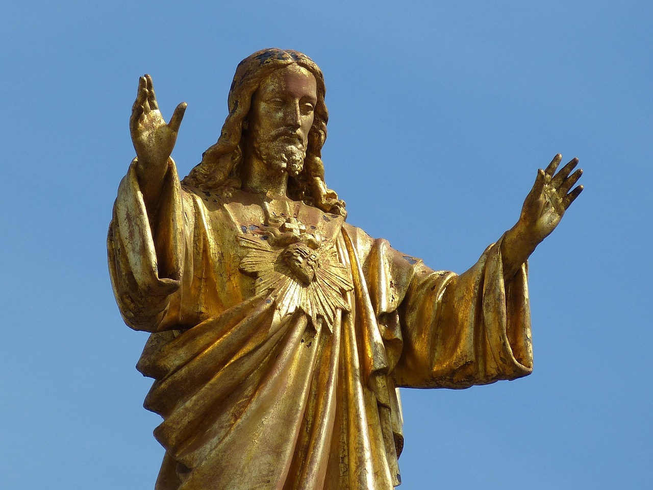 Religious statue at the Sanctuary of Fatima in Portugal