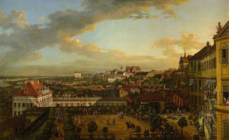 Bernardo Bellotto 1773 painting View of Warsaw from the Royal Castle