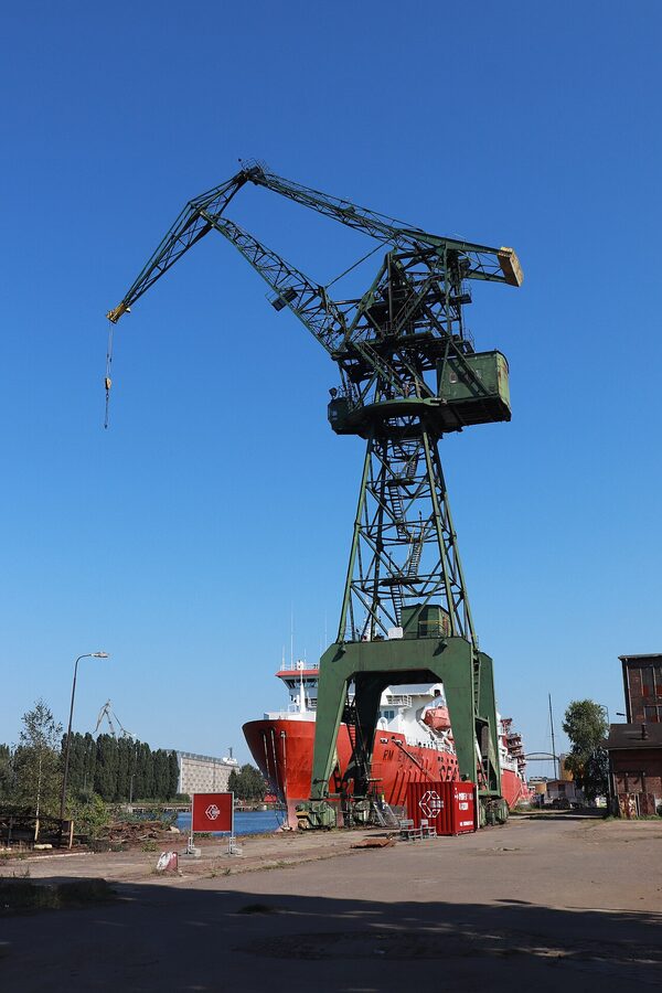 Historic gantry cranes of the Imperial Shipyard in Gdańsk