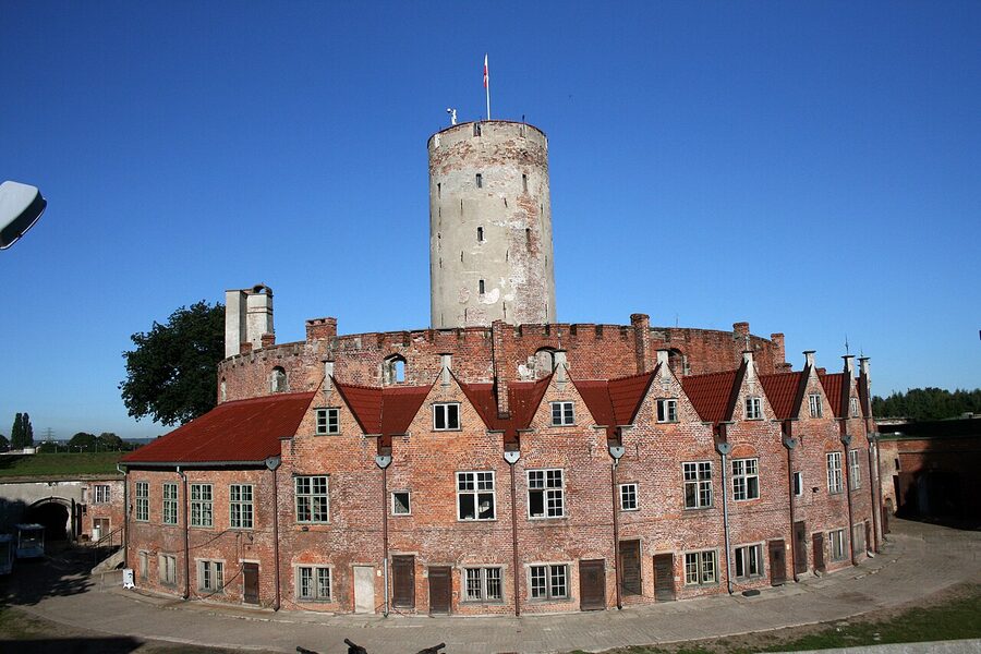 Wisłoujście Fortress aerial view in Gdańsk