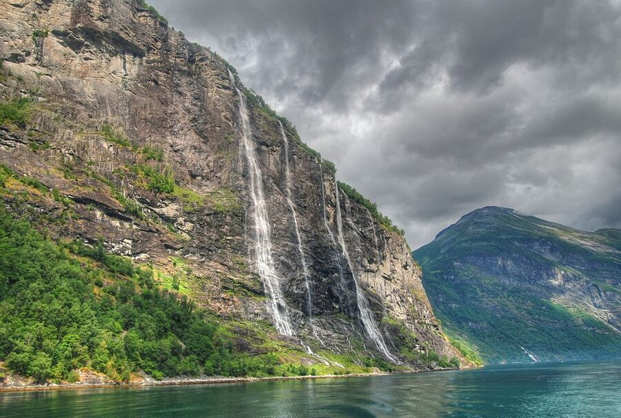 Seven Sisters waterfall in Geirangerfjord