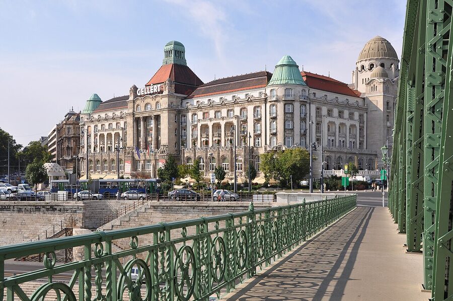 Gellért Hotel and Spa Buda side facade with dome