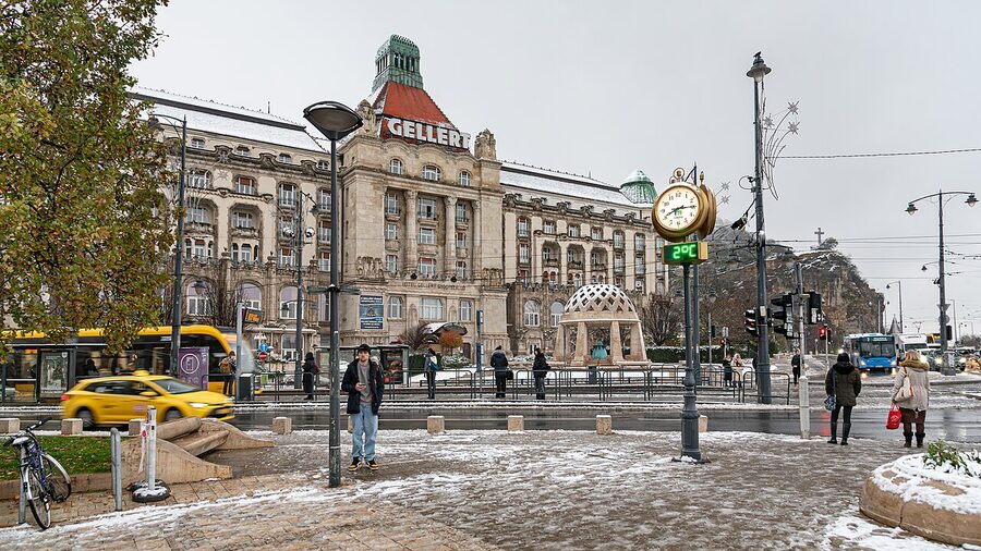 Hotel Gellért exterior viewed from the Danube