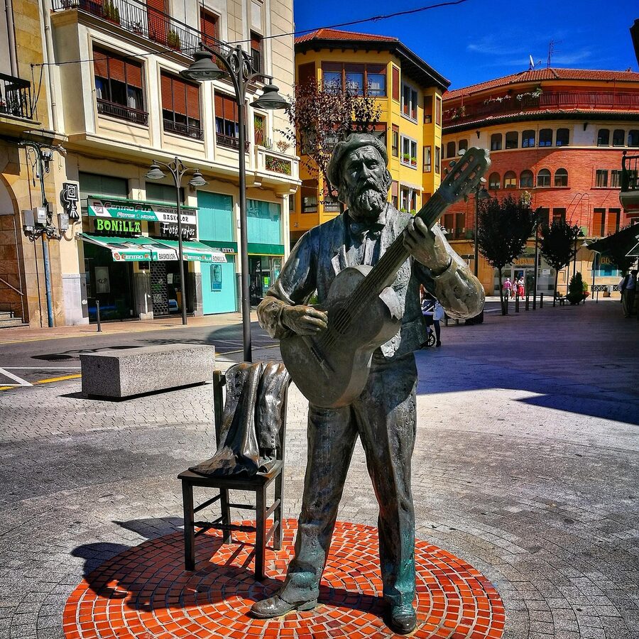 Memorial sculpture in the town of Gernika in the Basque Country