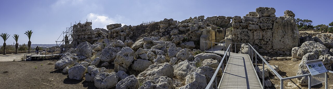 Ggantija Temples megalithic ruins in Gozo Malta