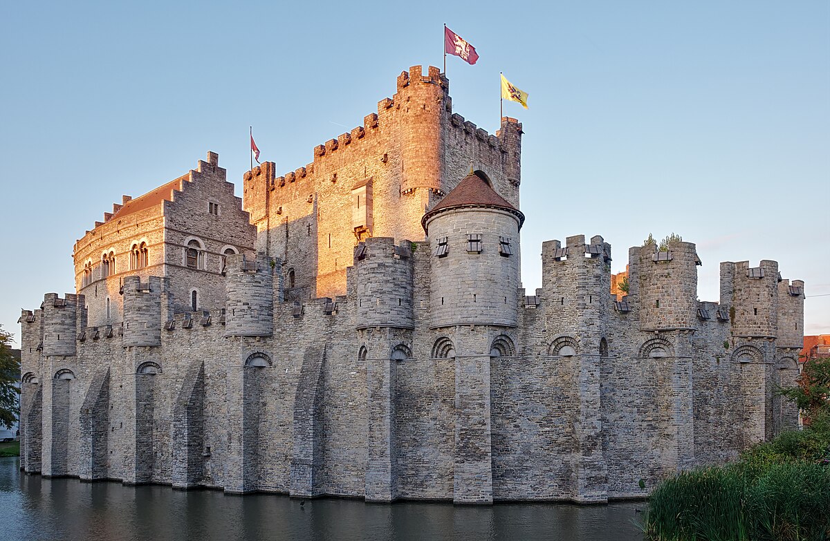 Gravensteen medieval castle fortress in Ghent Belgium