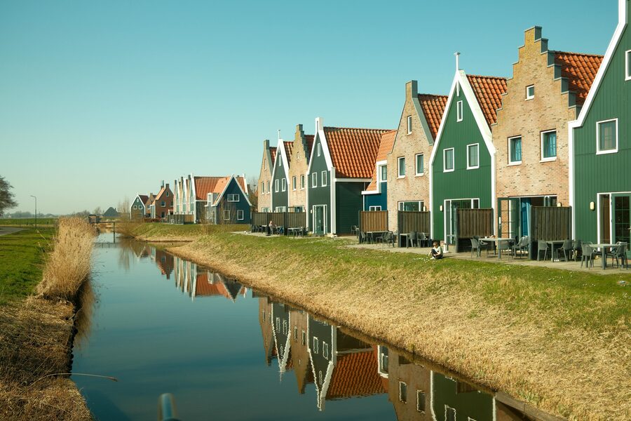 Dutch countryside canal area