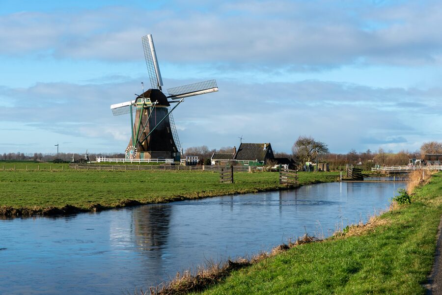 Canal bridge photo view