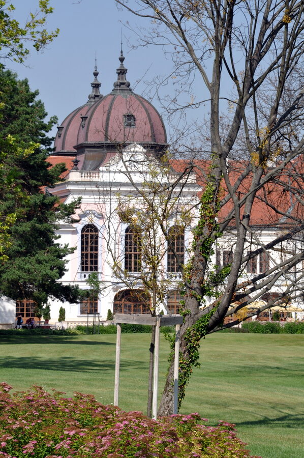 Gödöllő Palace courtyard entrance with central archway
