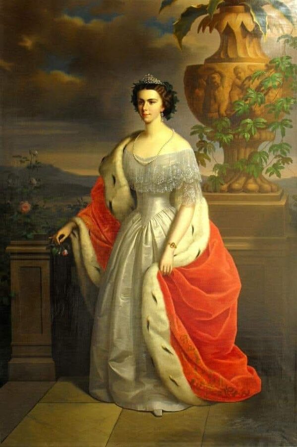 Empress Elisabeth portrait inside the Habsburg Gallery at Gödöllő Palace