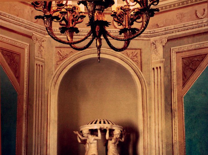 Restored period interior room inside Gödöllő Palace