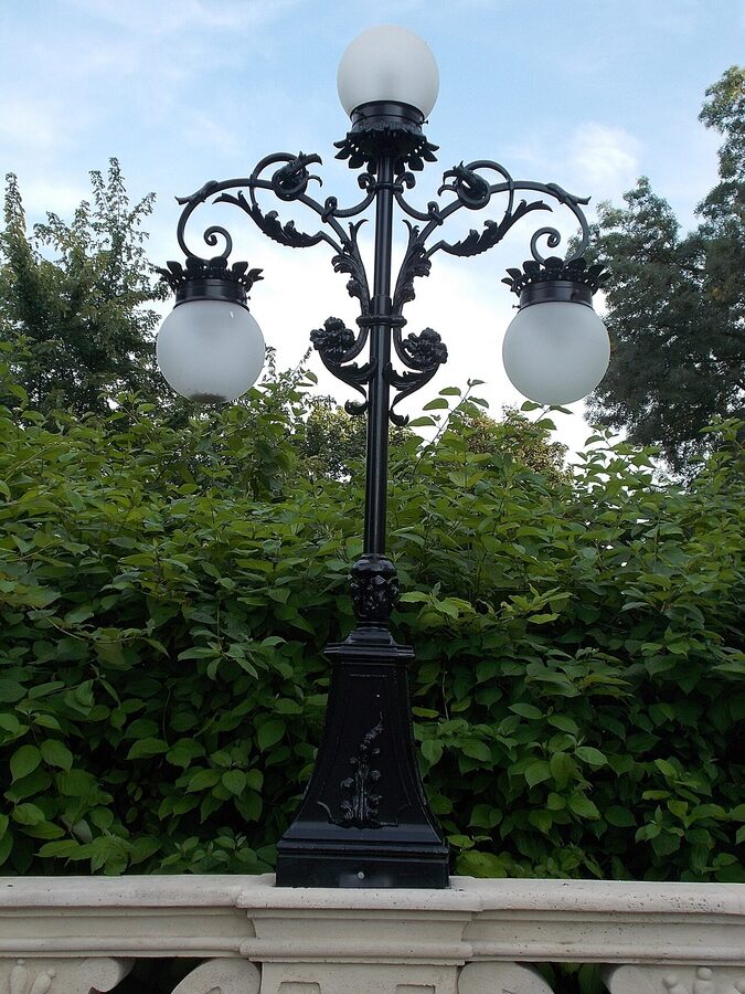 Decorative lantern detail at Gödöllő Palace
