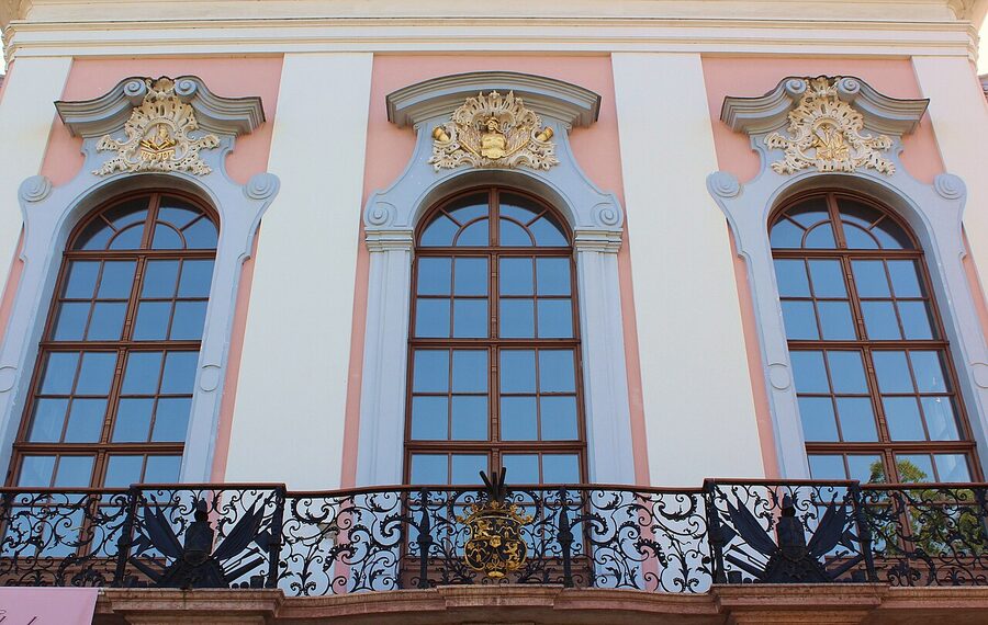 Side wing of Gödöllő Palace from the gardens