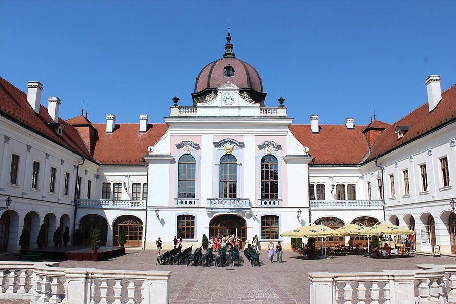 Architectural detail of Gödöllő Palace wing