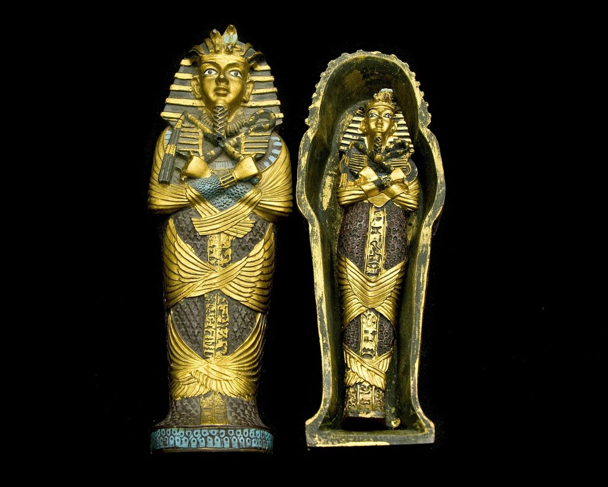 Gold Egyptian sarcophagus