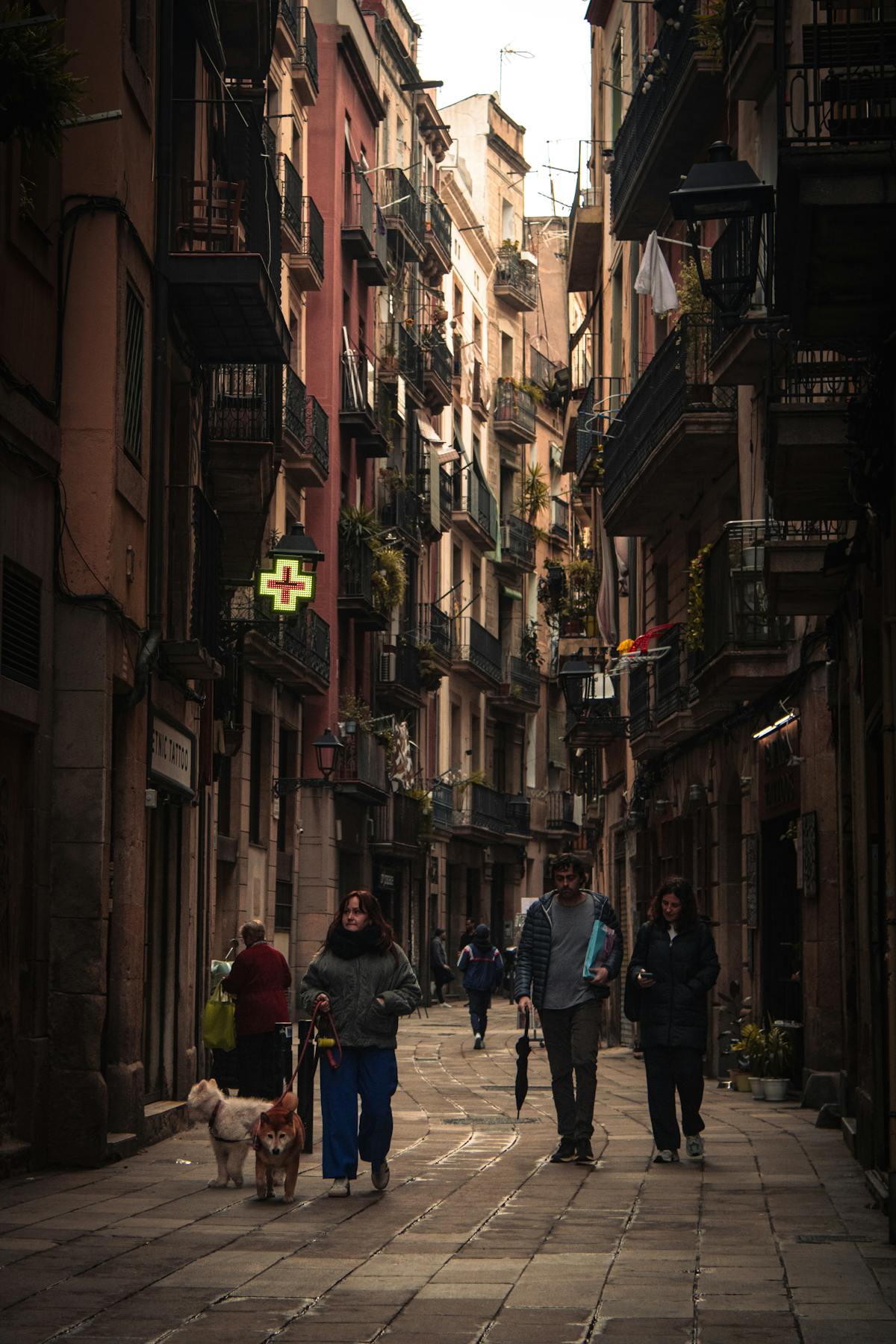 Lantern-lit alley in the historic Gothic Quarter