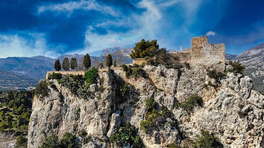 Scenic Guadalest landscape with mountains and village