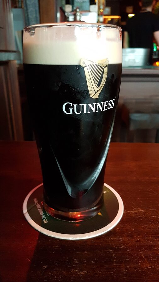 A pint of Guinness Temple Bar Dublin